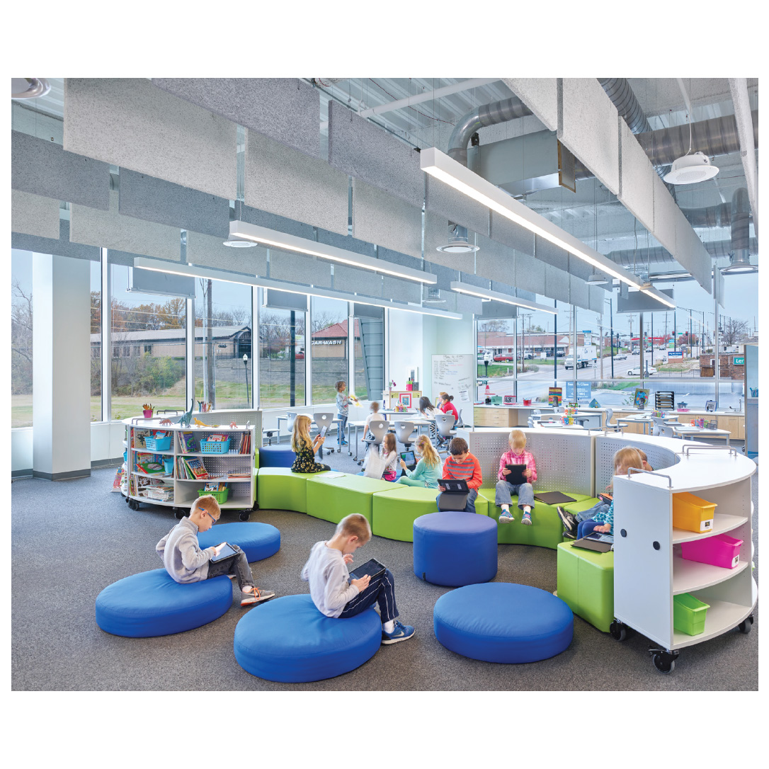 Kids library. Kids Library School. School environment. Learning environment from the perspective of a student.